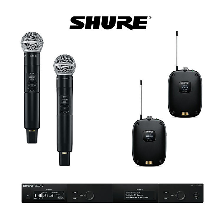 Shure Hand-/Taschensender SLXD4 - Beta58 - H56 (7) - Set