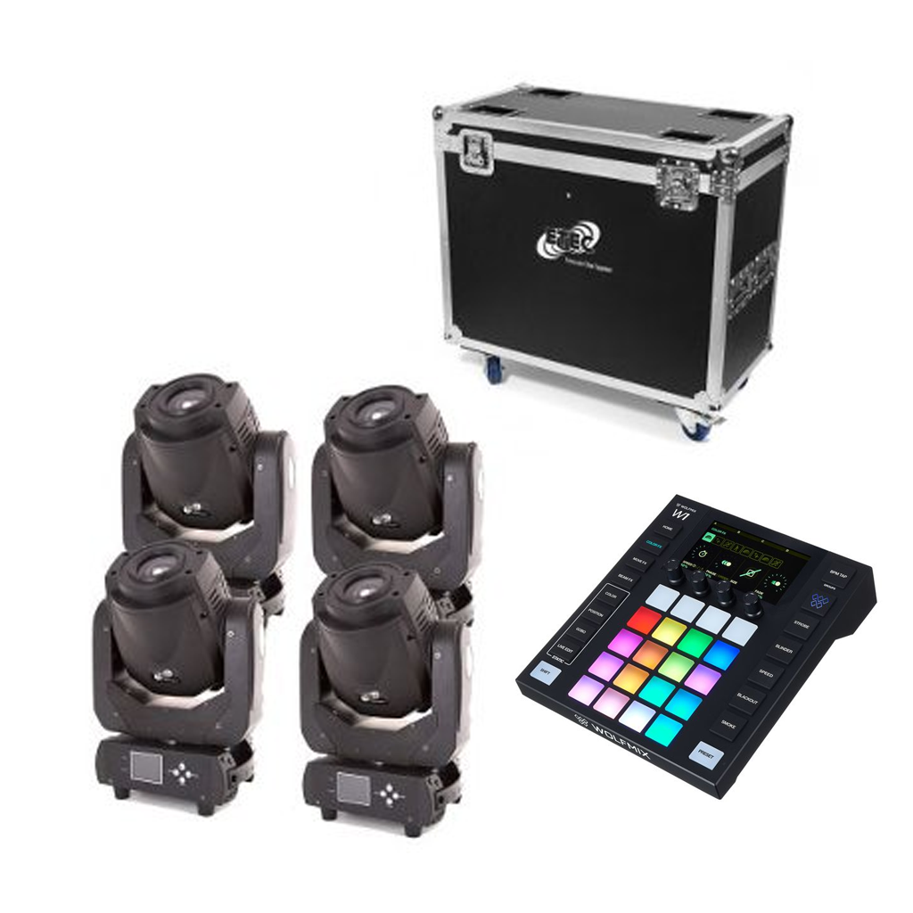 ETEC LED Moving Head E90 Spot und Wolfmix - 4er-Set