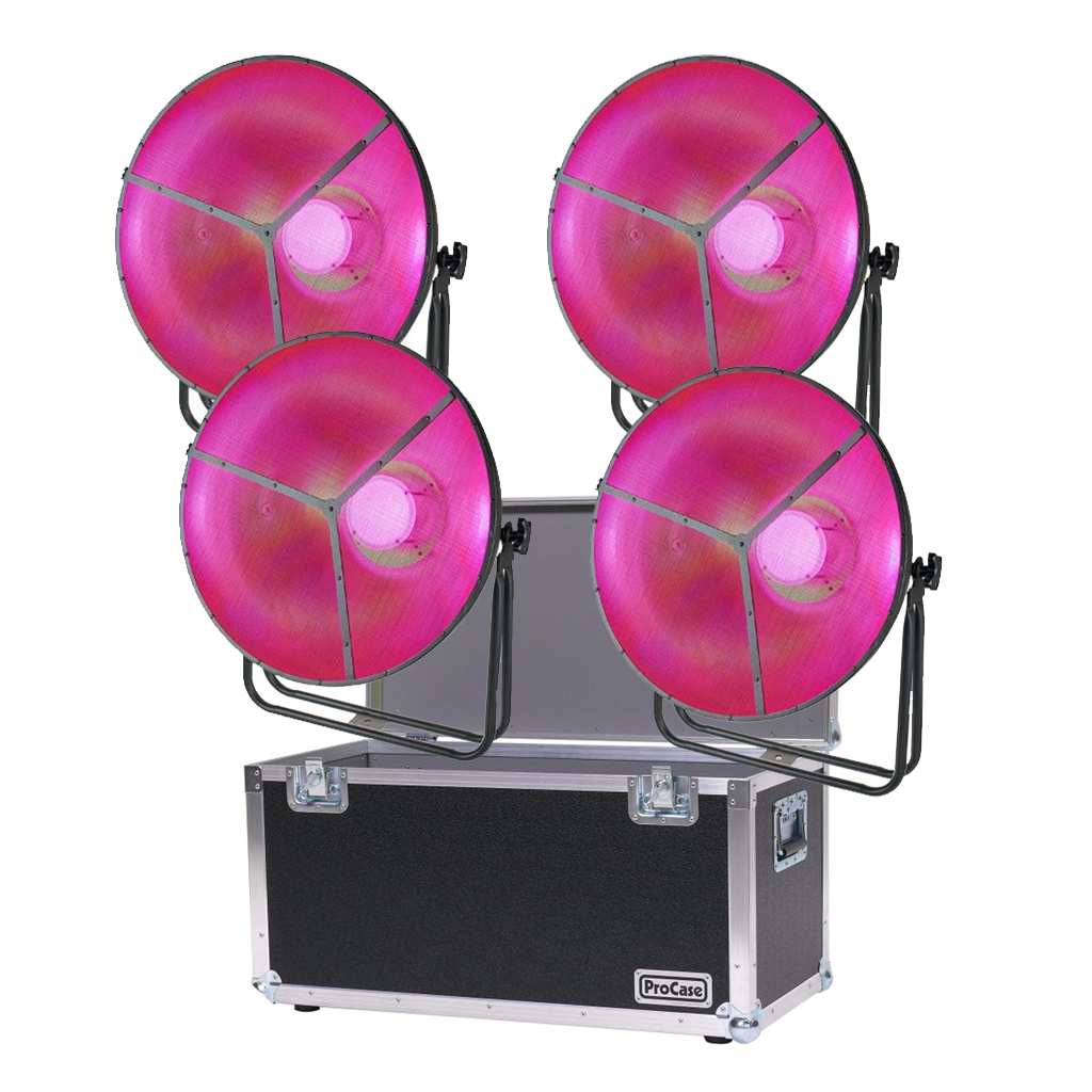 LED Vintage-Scheinwerfer 50 RGBA - 4er-Set