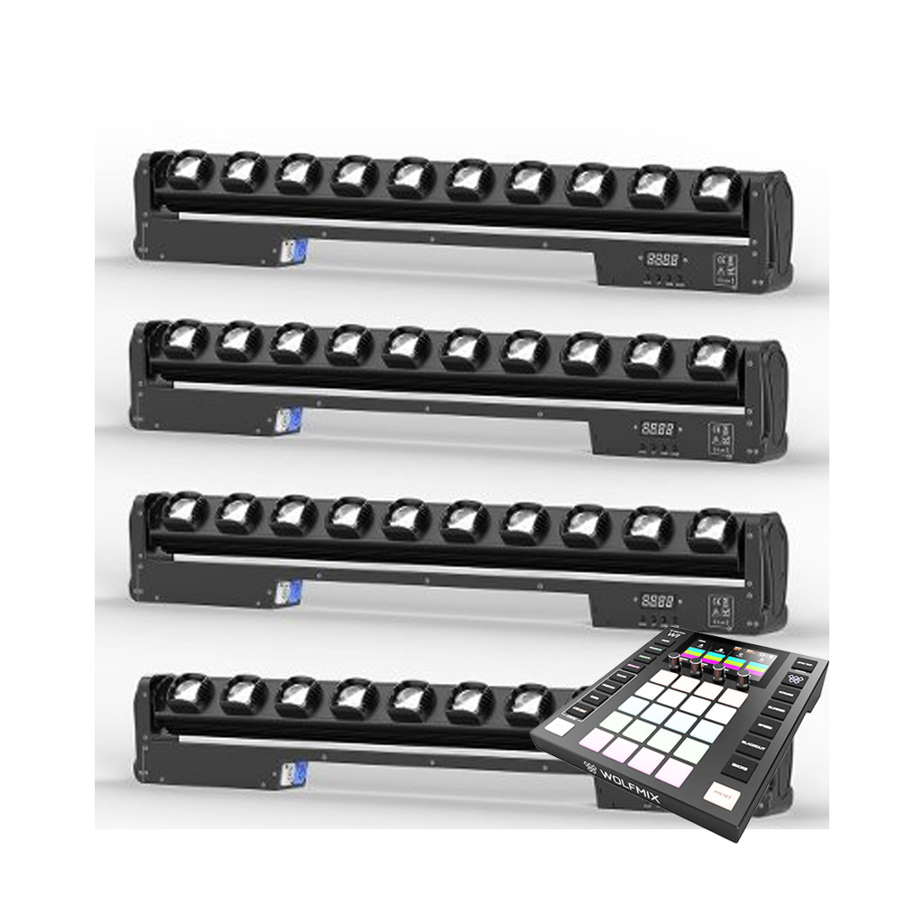 UKG SwingBar-10 Moving Beam RGBW und Wolfmix - 4er-Set