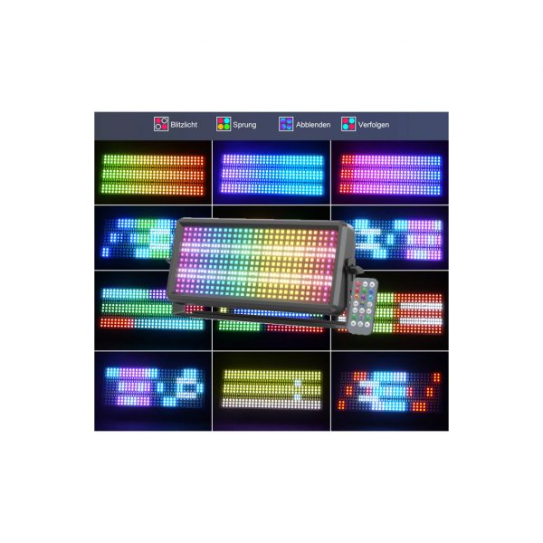 UKG DMX-LED-Washer/Strobe mit IR-Fernbedienung