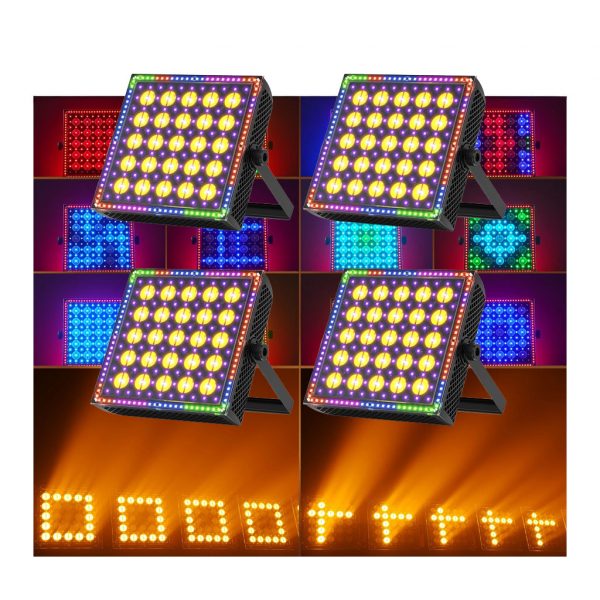UKG DMX-RGB-Washer mit Blinderfunktion quadratisch - 4er-Set