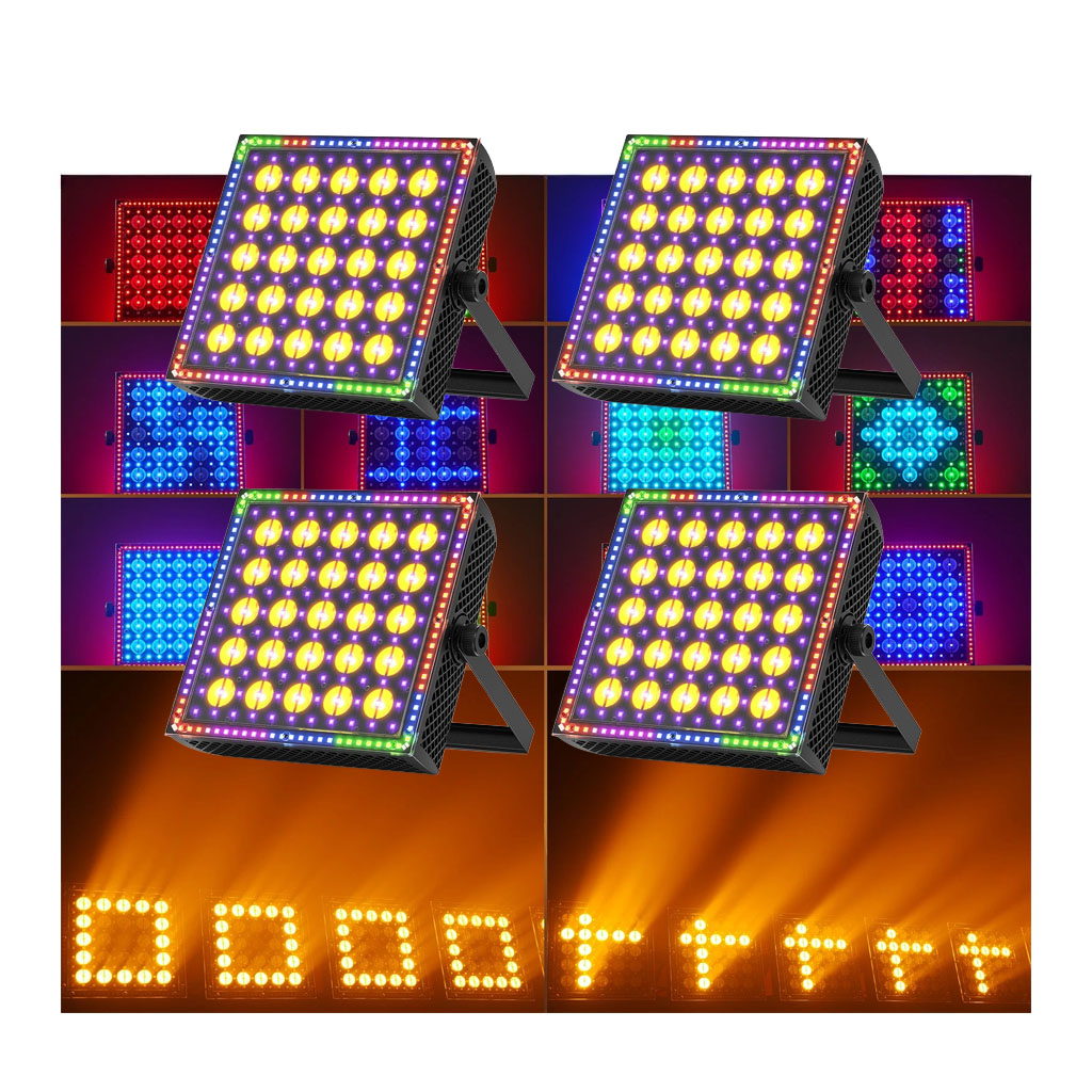 UKG DMX-RGB-Washer mit Blinderfunktion quadratisch - 4er-Set